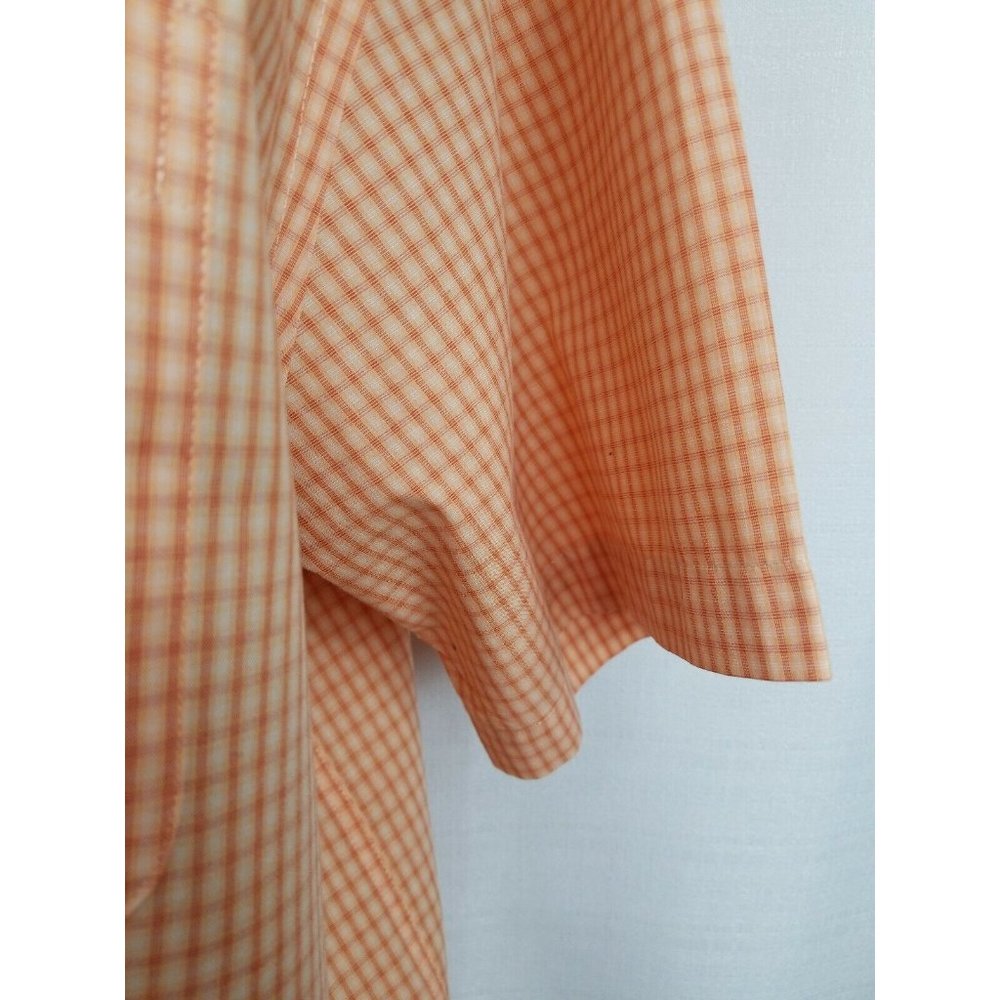 Roundtree Yorke Mens XL Burnt Orange Short Sleeve Business Casual Dress Shirt - Picture 6 of 11